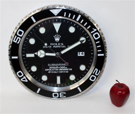 rolex submariner wall clock|Rolex dealer wall clock.